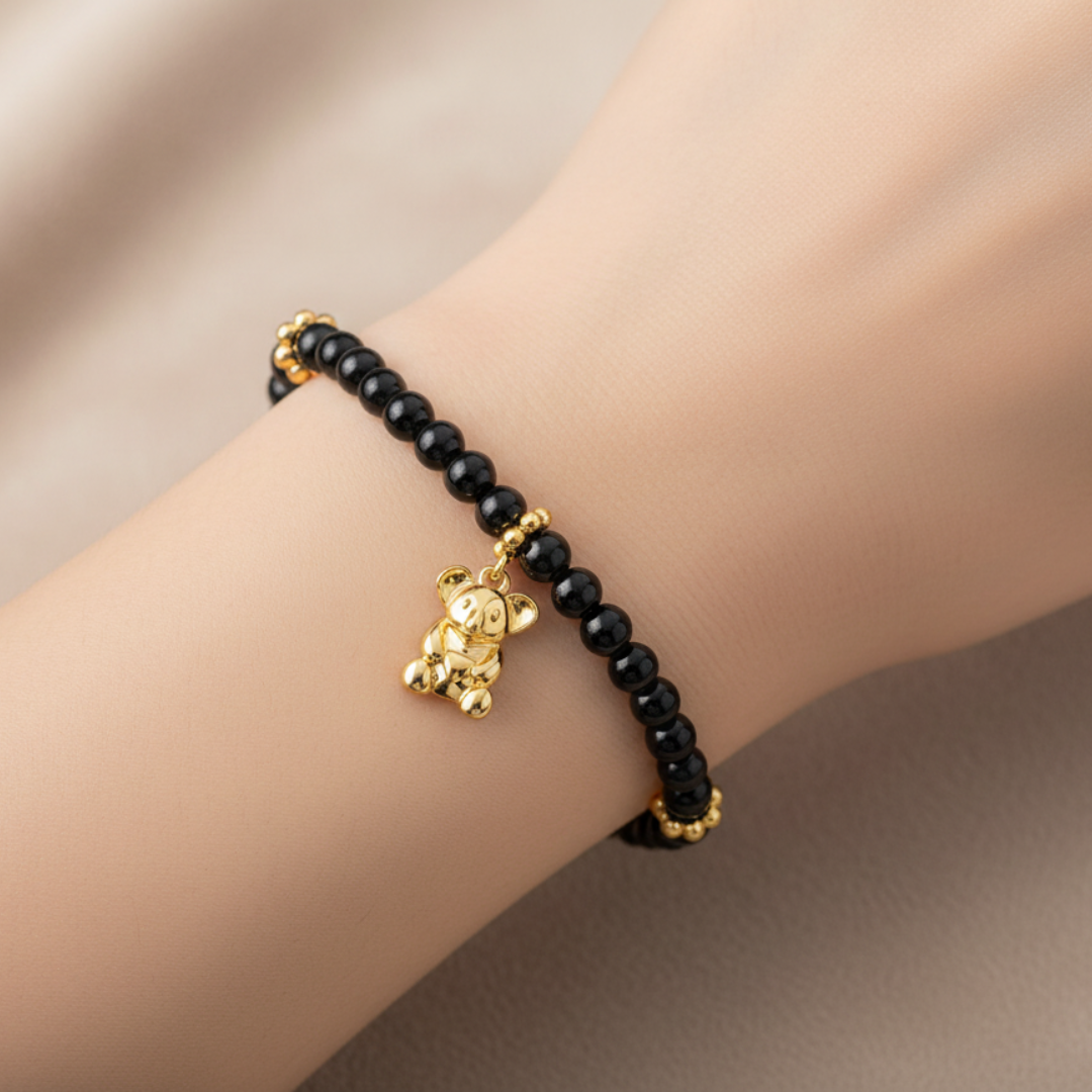 Koala Beads Bracelet - Black Agate