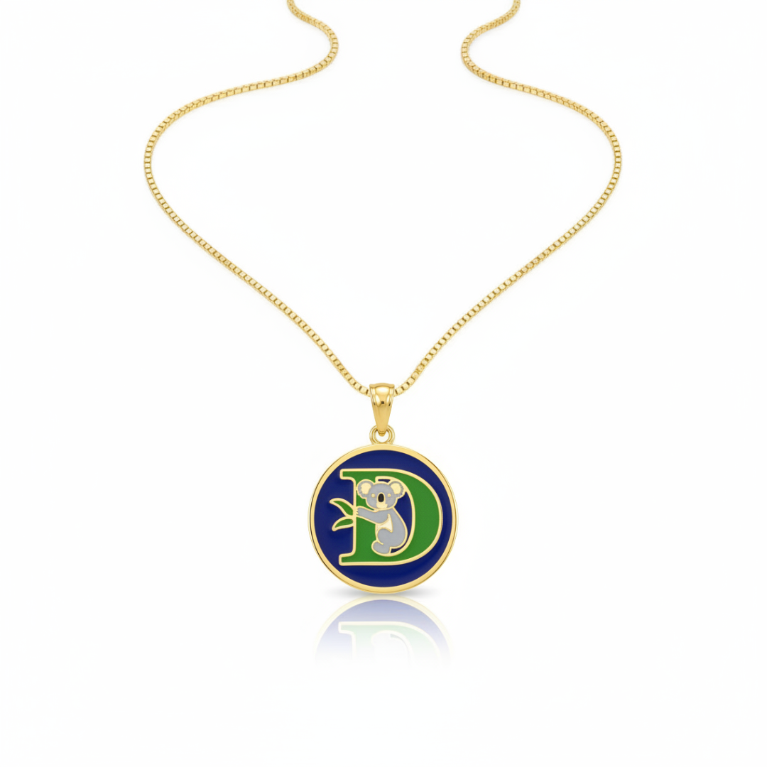Koala Gold Plated Initials Pendant