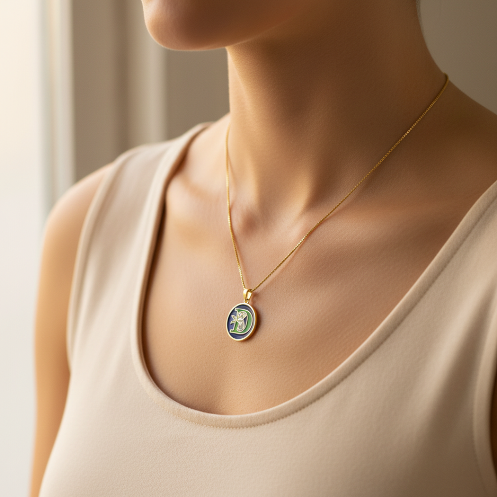 Koala Gold Plated Initials Pendant