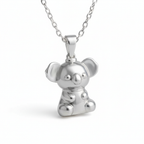 Sterling Silver 3D Koala Pendant