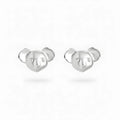 Silver Koala-shaped stud earrings on a white background
